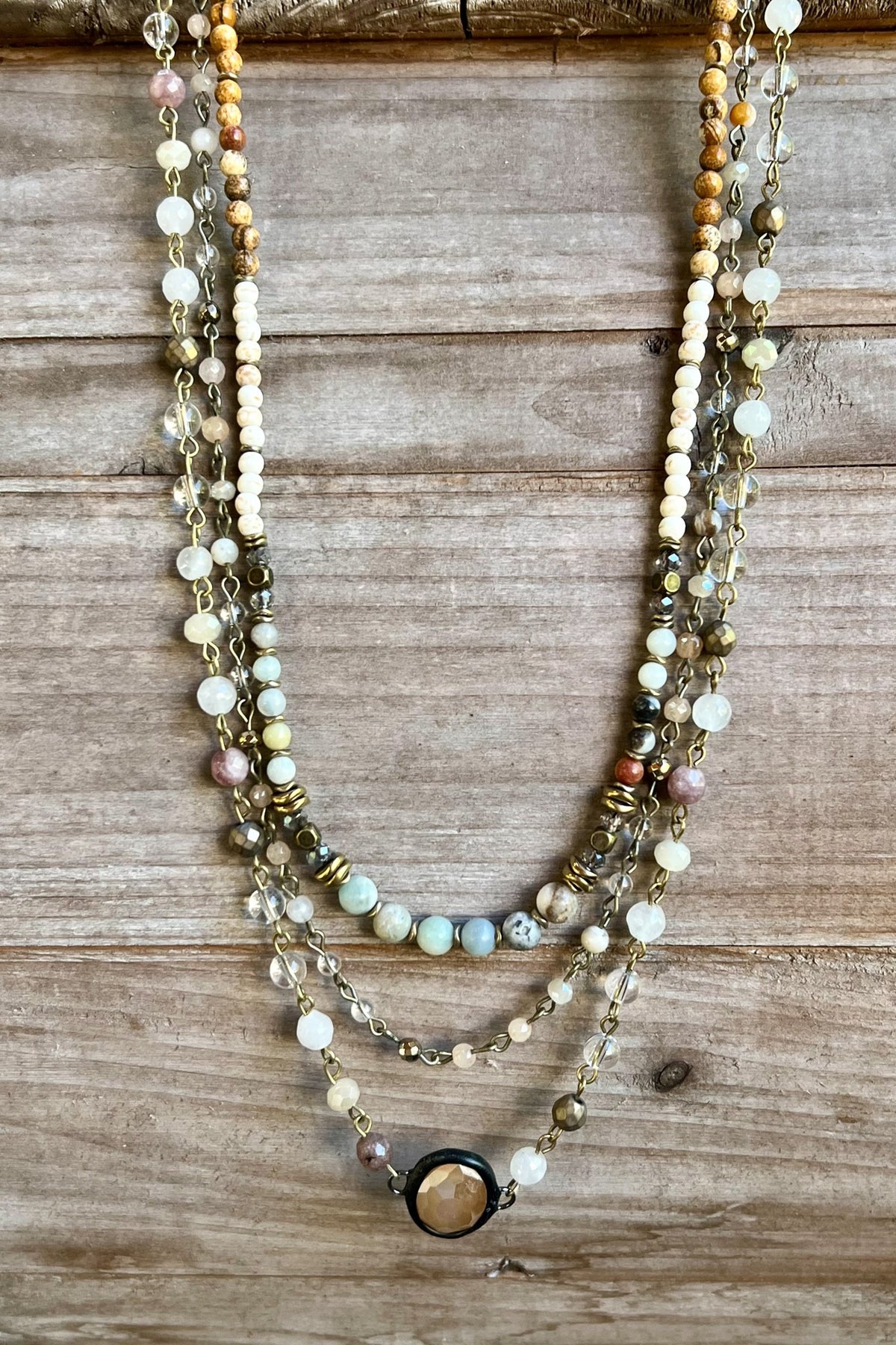 Justina Magnetic Necklace- Imperial Jasper