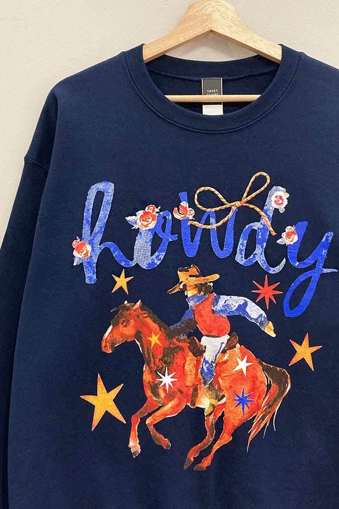 Starry Rodeo Howdy Navy Graphic Sweatshirt