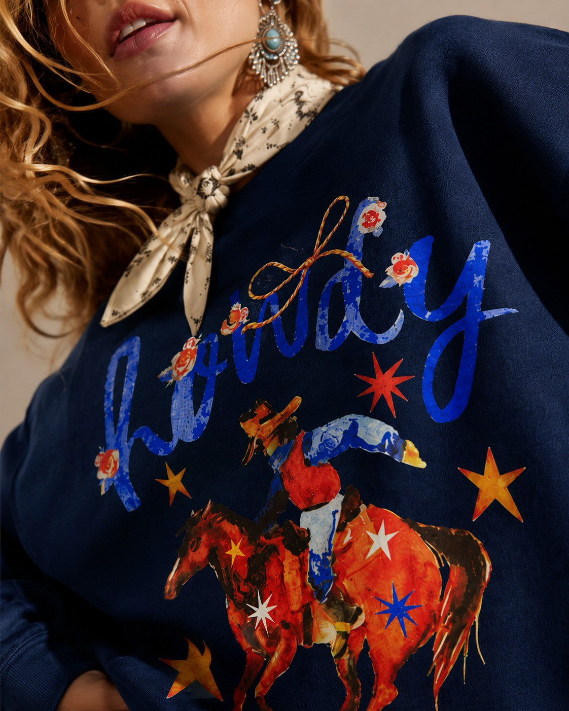 Starry Rodeo Howdy Navy Graphic Sweatshirt