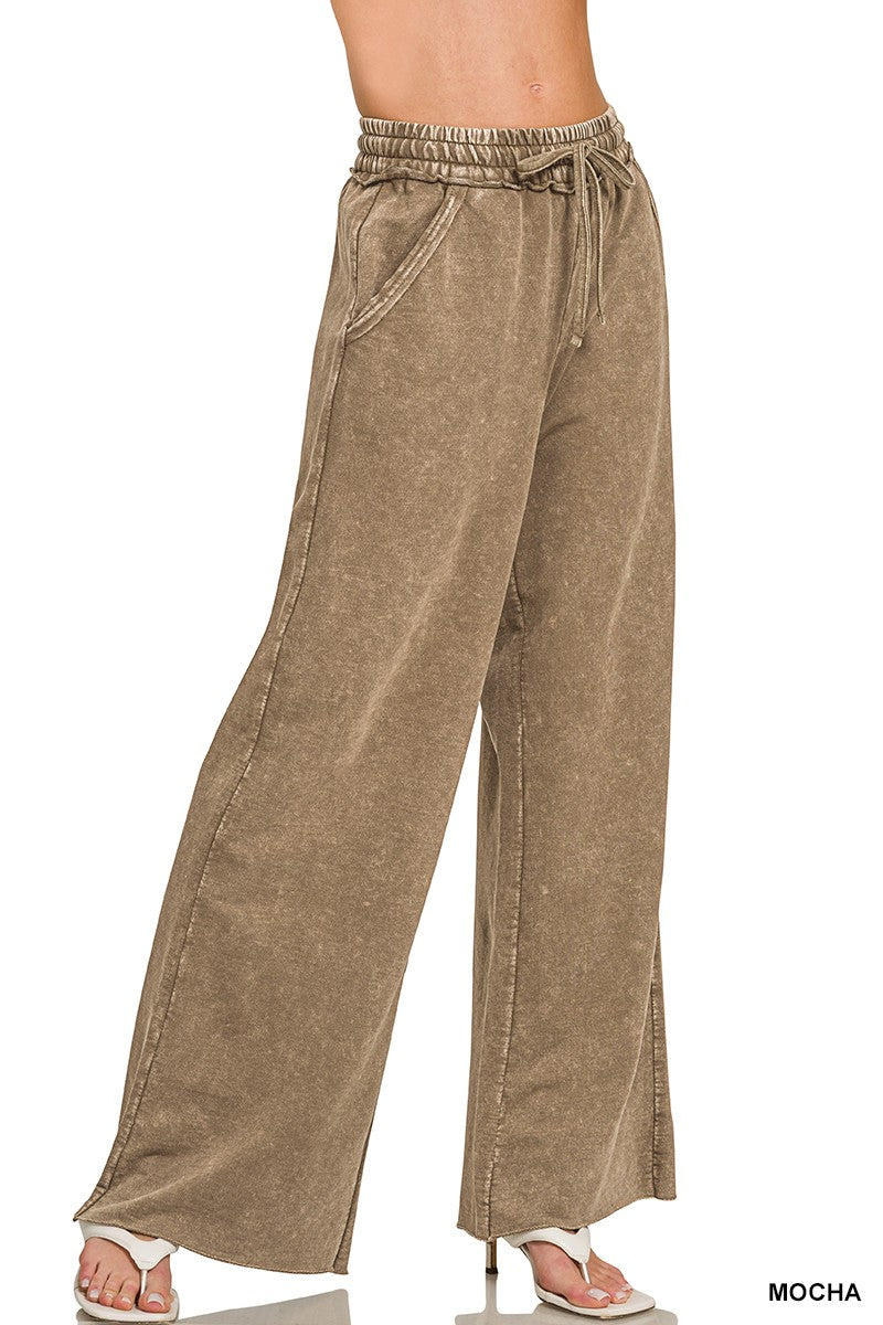 Acid Wash Fleece Oversized Pullover and Sweatpants