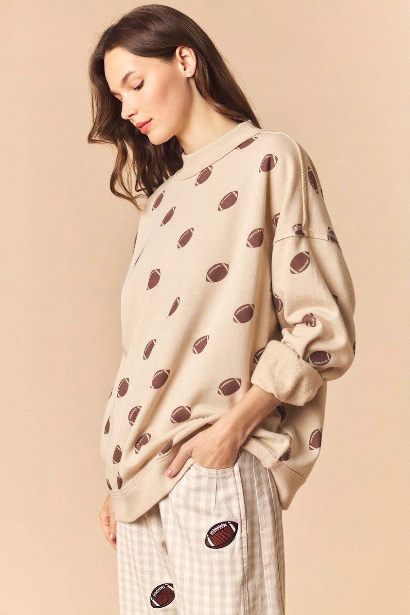 Reversible Gameday & Football Mock Neck Sweatshirt