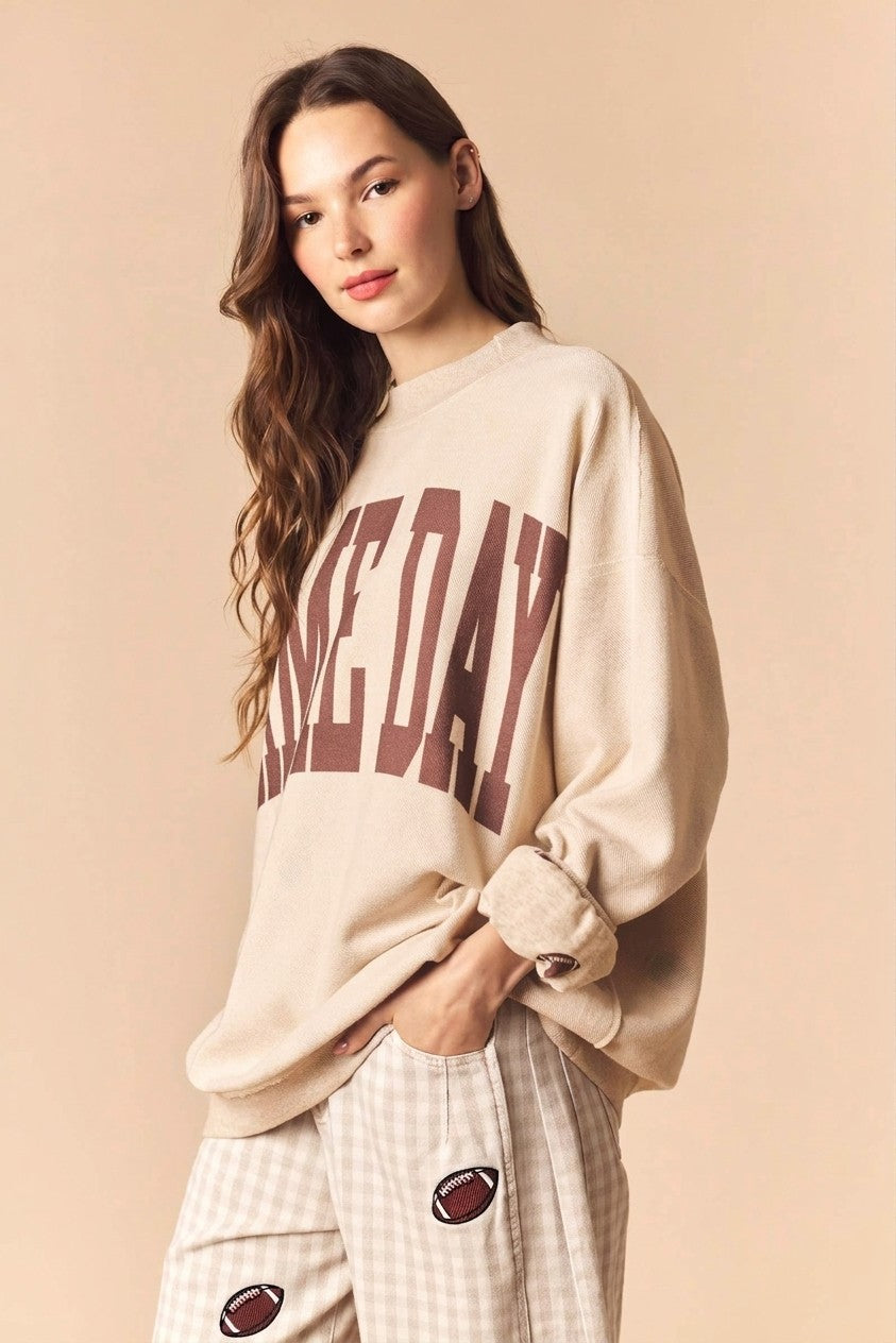Reversible Gameday & Football Mock Neck Sweatshirt