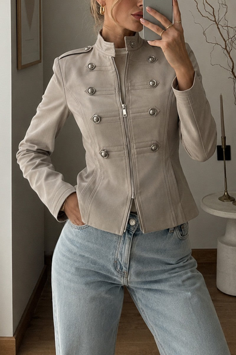 Military Stand-collar Zipper Jacket